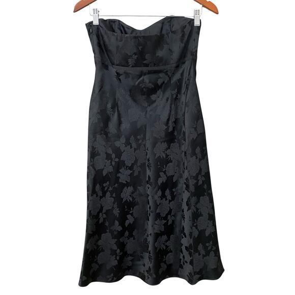 Vintage Y2K Banana Republic Strapless Mini Dress 6P 100% Silk Floral Whimsigoth - Picture 2 of 14